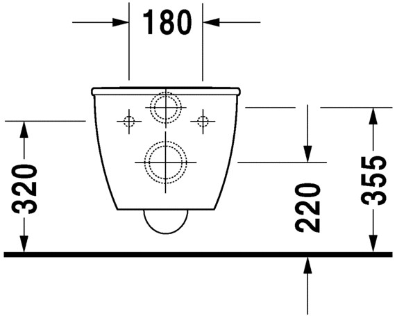DURAVIT - Toilet wall-mounted Duravit Rimless 1.28/0.8 gpf 00 White - 257709 - additional view