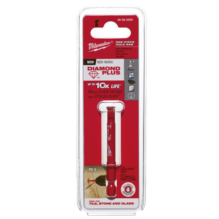 Milwaukee - 1/4" Diamond Plus Hole Saw - 49-56-0505 - additional view