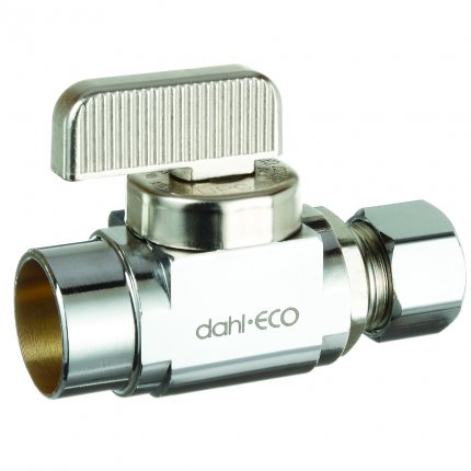 DAHL-1/2 Female Solder X 3/8 OD Comp, Straight , Chrome Plated-511-13-31