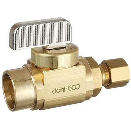 DAHL- 1/2 Female Solder X 1/4 OD Comp, Straight , Rough Brass - 521-13-30