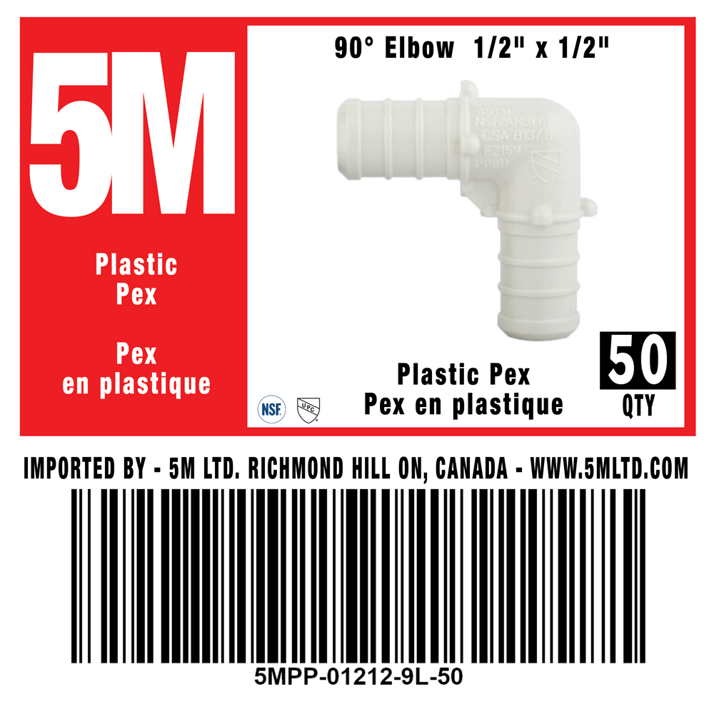 Plastic PEX Elbow 90
