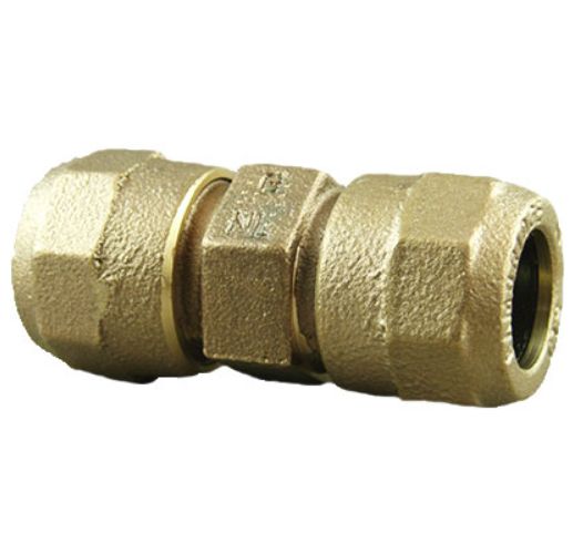 CAMBRIDGE BRASS - Series 118NL CB x CB Compression - N/L CPLG -  1" CB x 5/8" CB - 118NL-H4H2