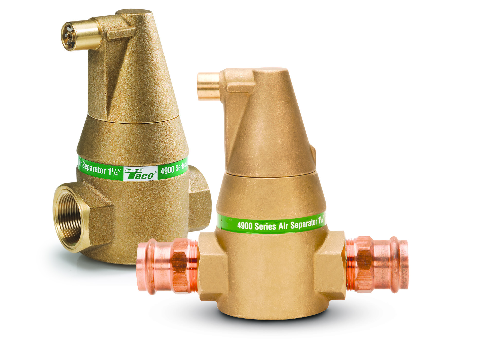 Taco - 3/4" Threaded 4900 Series Microbubble Air Separator, Bronze Body - 49-075T-2