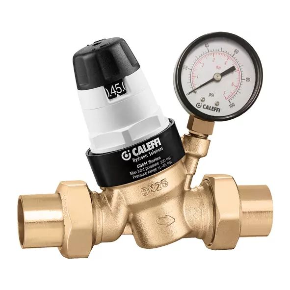CALEFFI - PressCal™ PRV ASSE 1003, 3/4" Sweat w/ Pressure Gauge - 535951HA