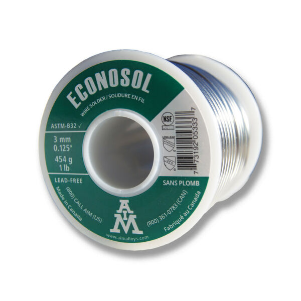 AIM - ECONOSOL SOLID WIRE 3MM 2.27KG .125INCH  5LB SPOOL - 5359
