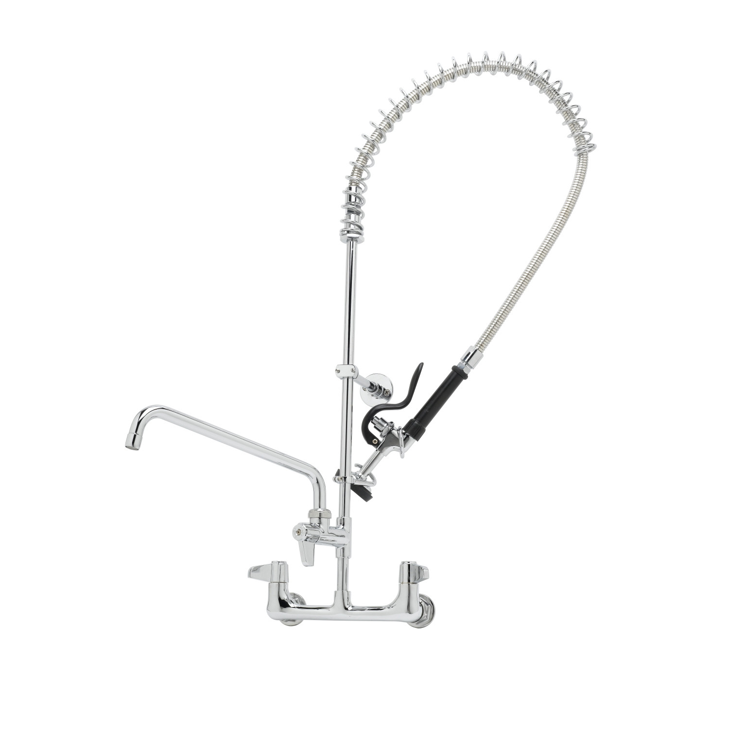 T&S-Pre-Rinse, Wall Mount Base, 8" Centers, 6" Wall Bracket, 12" Add-On Faucet EQUIP - 5PR-8W12