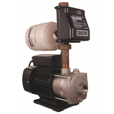 McDonald -18035R020PC1 SS 1/2 HP 120V+35PSI E-Series SS DuraMAC Water Pressure Booster System - 6010-101