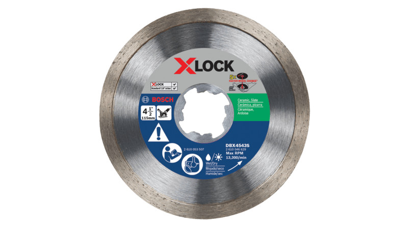BOSCH- 4-1/2 In. X-LOCK Continuous Rim Diamond Blade - DBX4543S