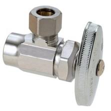 1/2" x 3/8" Copper sweat x compression Angle Stop Valve Lead Free Screwdriver Slot