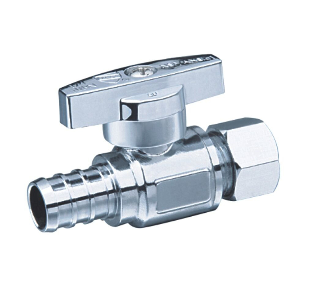 1/4 Turn Straight Stop VALVE w/ABS Straight Handle -1/4" O.D X 1/2" PEX-5M-STPX1412-S - variation